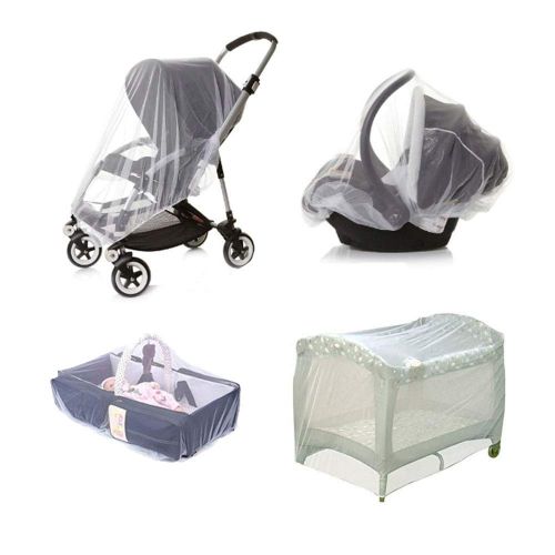  Baby Essentials Car Seat Stroller and Crib Mosquito Net Cover White