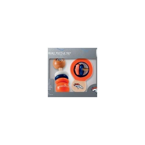  Baby Fanatic NFL Denver Broncos Baby Rattle Set - 2 Pack