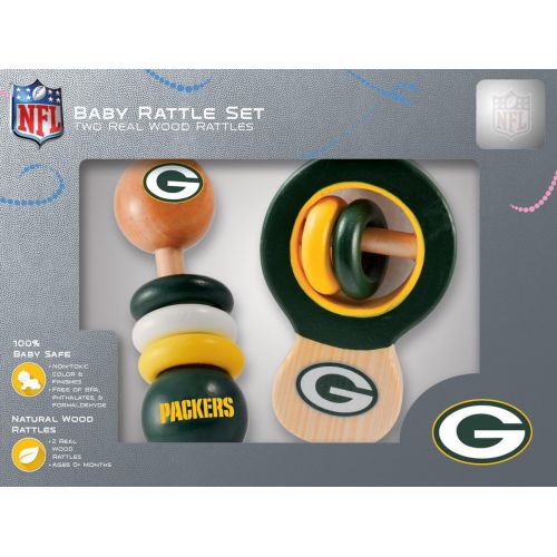  Baby Fanatic NFL Green Bay Packers Baby Rattle Set - 2 Pack