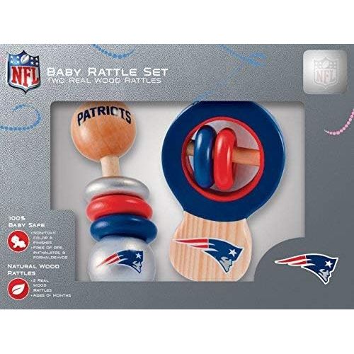  Baby Fanatic NFL New England Patriots Baby Rattle Set - 2 Pack