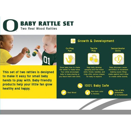  Baby Fanatic Oregon Wood Rattle Set