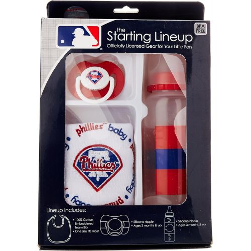  MLB Baby Fanatic Bib, Bottle & Pacifier Gift Set