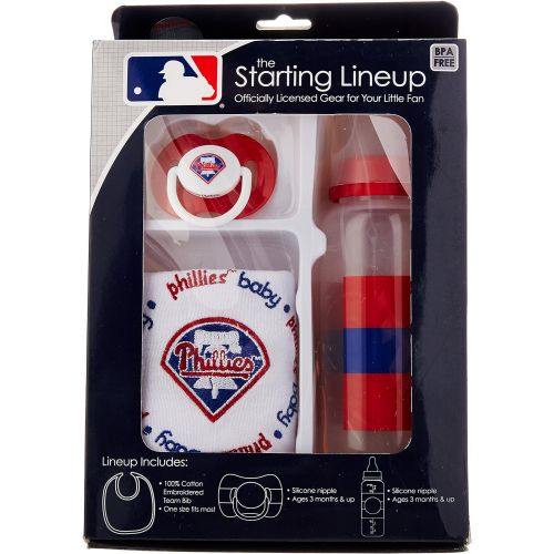  MLB Baby Fanatic Bib, Bottle & Pacifier Gift Set