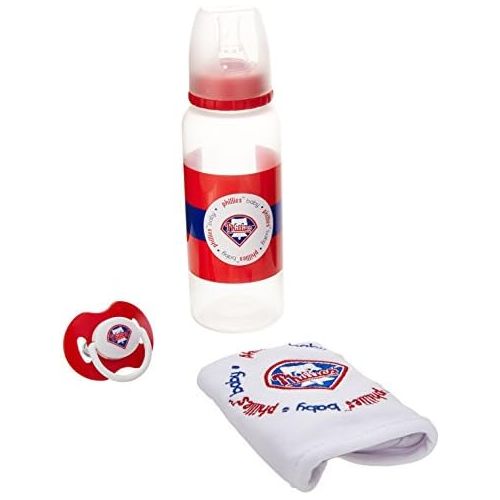 MLB Baby Fanatic Bib, Bottle & Pacifier Gift Set