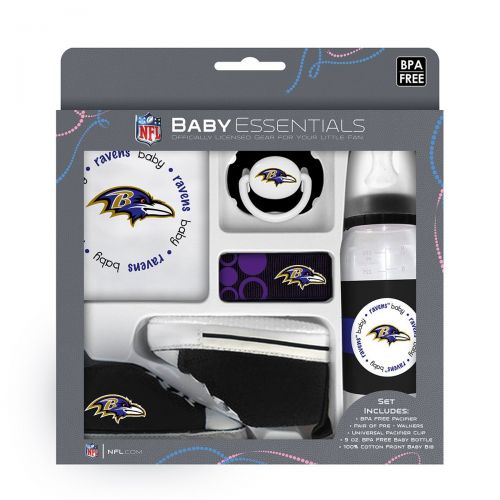  Baby Fanatic Baltimore Ravens 5-piece Baby Gift Set, Team Colors, One Size