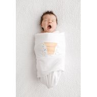 Baby Goes Here Ice Cream Swaddle Baby Blanket