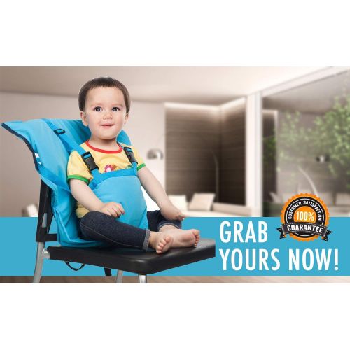  Baby HighChair Harness Portable Travel High Chair Easy Seat for Baby Children Toddler Kids Feeding Eating with...