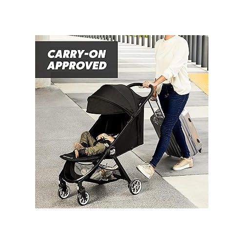  Baby Jogger City Tour 2 Ultra-Compact Travel Stroller, Jet, Lightweight, Foldable, Ideal for Traveling