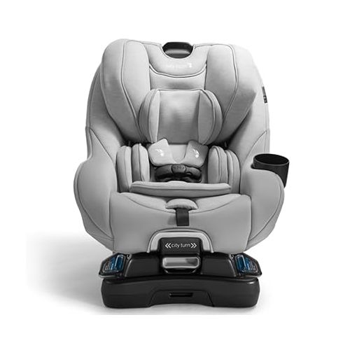  Baby Jogger City Turn Rotating Convertible Car Seat | Unique Turning Car Seat Rotates for Easy in and Out, Paloma Greige