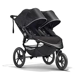Baby Jogger Summit X3 Double Jogging Stroller, Midnight Black, Buggy for Two, Smooth Ride for Walking or Jogging, Compact Fold, Increased Airflow, All-Terrain Air Filled Tires and All-Wheel Suspension