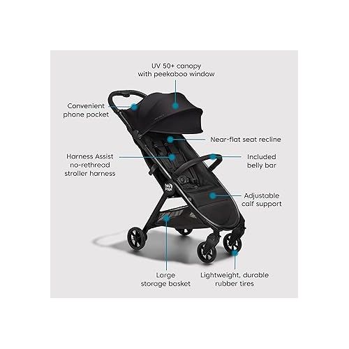  Baby Jogger City Tour 2 Eco Collection Stroller, Lightweight, Easy-Fold, Adjustable Calf Support - Eco Black