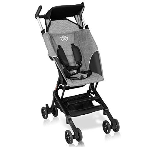  [아마존베스트]BABY JOY Pocket Stroller, Extra Lightweight Compact Folding Stroller, Aluminum Structure,...