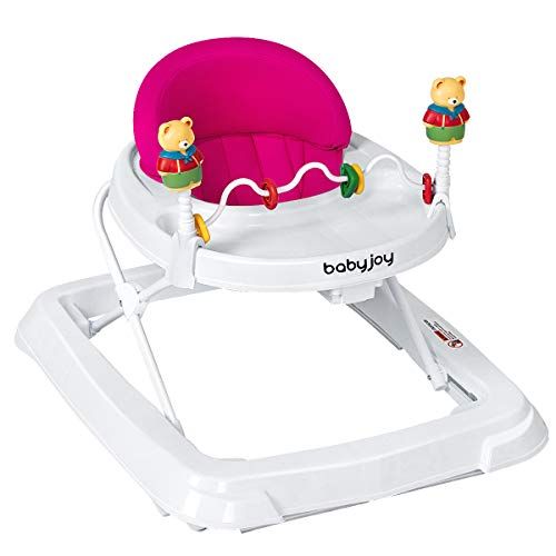  [아마존베스트]BABY JOY Baby Walker, Foldable Activity Walker Helper with Adjustable Height, Baby Activity Walker...