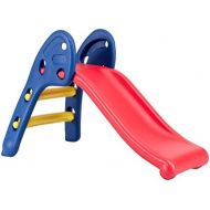 [아마존베스트]BABY JOY Folding Slide, Indoor First Slide Plastic Play Slide Climber Kids (Ellipse Rail)