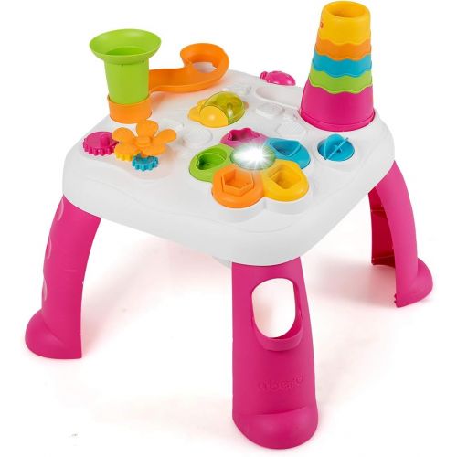  Baby Joy Toddler Learning Table, 2 in 1 Sit to Stand Early Education Toy, Convertible Activity Play Game Musical Table w/ Sound, Light, Music Functions, Kids Toddler Birthday Gift