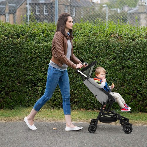  BABY JOY Pocket Stroller, Extra Lightweight Compact Folding Stroller, Aluminum Structure, Five-Point Harness, Easy Handling for Travel, Airplane Compartment, Includes Travel Bag, N