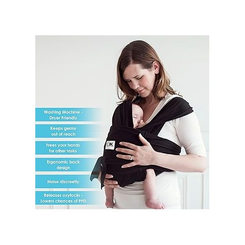  Original Baby K'tan Baby Carrier: #1 Easy Pre-Wrapped, Soft, Slip-On, No Rings, No Buckles | 5 in 1 Baby Sling Gift | The Best Hands Free Infant Wrap For Newborn to Toddler up to 35lb (See Size Chart)