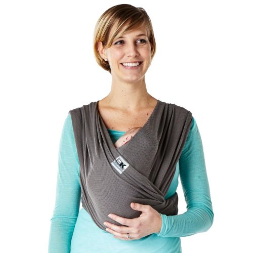  Baby K’tan Breeze Baby Wrap Carrier, Infant and Child Sling - Simple Wrap Holder for Babywearing - No Rings or Buckles - Carry Newborn up to 35 lbs, Charcoal, S (W Dress 6-8 / M Ja