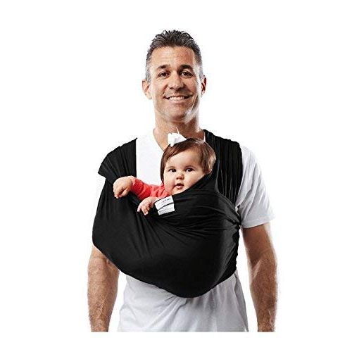  Baby K’tan Original Baby Wrap Carrier, Infant and Child Sling - Simple Wrap Holder for Babywearing - No Rings or Buckles - Carry Newborn up to 35 lbs, Black, S (W dress 6-8 / M jac