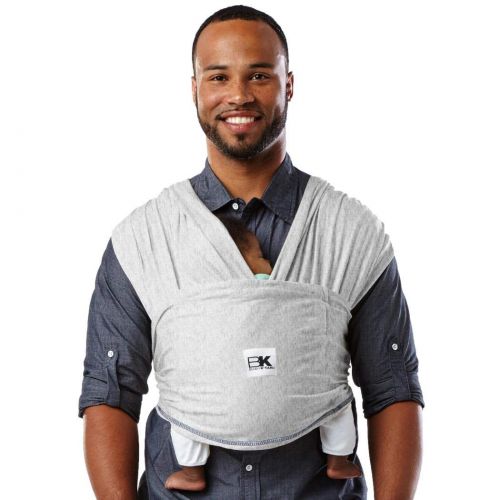  Baby K’tan Original Baby Wrap Carrier, Infant and Child Sling - Simple Wrap Holder for Babywearing - No Rings or Buckles - Carry Newborn up to 35 lbs, Heather Grey, M (W dress 10-1