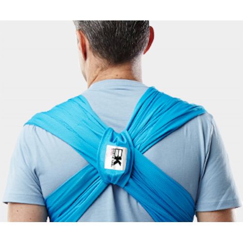  Baby K’tan Active Baby Wrap Carrier, Infant and Child Sling - Simple Wrap Holder for Babywearing - No Rings or Buckles - Carry Newborn up to 35 lbs, Ocean Blue, M (W 10-14 / Men’s