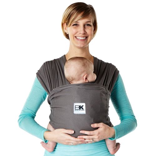  [아마존베스트]Baby K’tan Breeze Baby Wrap Carrier, Infant and Child Sling - Simple Wrap Holder for Babywearing - No Rings or Buckles - Carry Newborn up to 35 lbs, Charcoal, S (W Dress 6-8 / M Ja