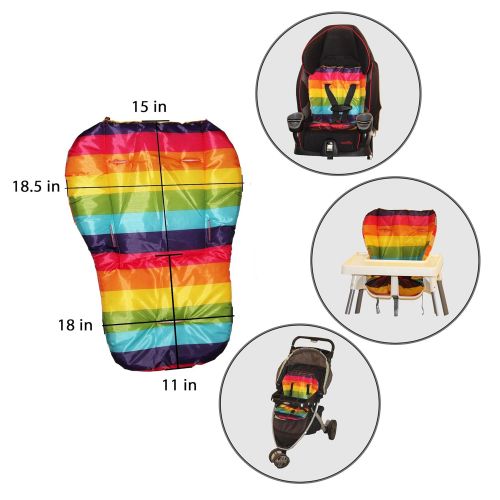  Baby Love Universal Baby 5 Point High Chair Straps, Adjustable Safety Strap Replacement for Stroller High Chair, Seat Belt Harness + Chair Cushion Liner Mat Pad Cover Protector