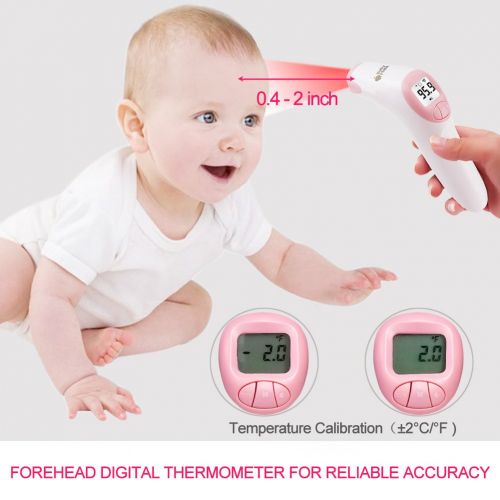  Baby Mate Dual Mode Forehead Digital Thermometer for Adults, Kids, Baby, Pets - Exergen Temporal Thermometer No Touch Thermometer - Non Contact Infrared Thermometer Forehead - Vete