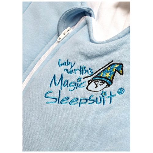  Baby Merlins Magic Sleepsuit Cotton-Blue-3-6 months