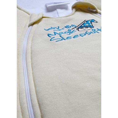  Baby Merlins Magic Sleepsuit Cotton-Blue-3-6 months