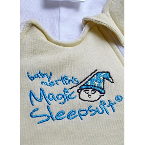  Baby Merlins Magic Sleepsuit Cotton-Blue-3-6 months