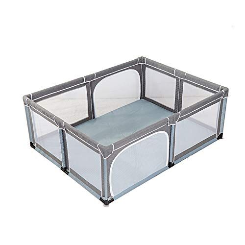  [아마존베스트]Baby Playpen Portable Kids Safety Play Center Yard Home Indoor Fence Anti-Fall Play Pen (Color : Gray)