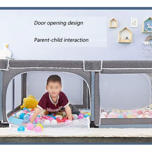  [아마존베스트]Baby Playpen Portable Kids Safety Play Center Yard Home Indoor Fence Anti-Fall Play Pen (Color : Gray)