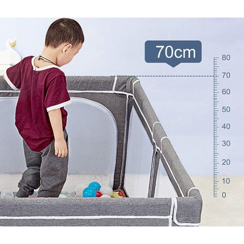  [아마존베스트]Baby Playpen Portable Kids Safety Play Center Yard Home Indoor Fence Anti-Fall Play Pen (Color : Gray)