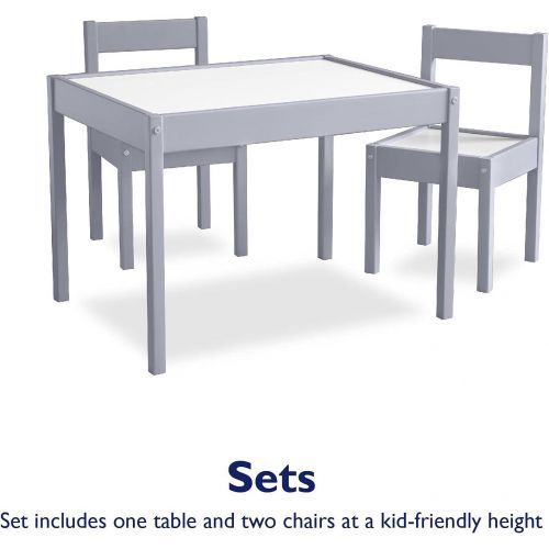  Baby Relax DA7501G Hunter 3 Piece Kiddy Table and Chair Set, Gray