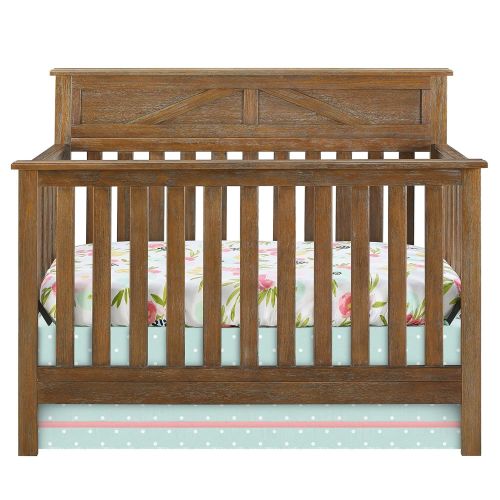  Baby Relax Hathaway 5-in-1 Convertible Crib, Rustic Coffee