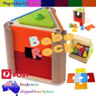 Baby Rock Kid Developmental Wooden Toy Shapes Water based Non-Toxic painting Smooth Finish