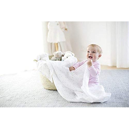  Baby Sense Silky Soft Receiver Muslin Blanket | Stretchy Breathable Bamboo & Cotton