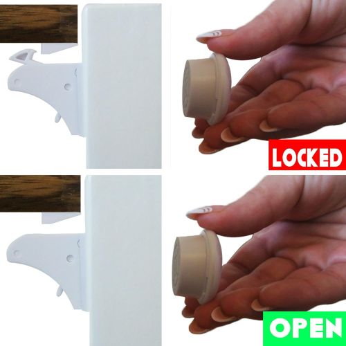  Magnetic Cabinet Locks Kit By Baby Steps - Child Proofing Pack Of 4 Safety Locks With 1 Key- No Tools...