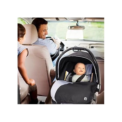  Baby Trend Ally Newborn Baby Infant Car Seat Carrier Travel System with Harness and Extra Cozy Cover for Babies Up to 35 Pounds, Stormy