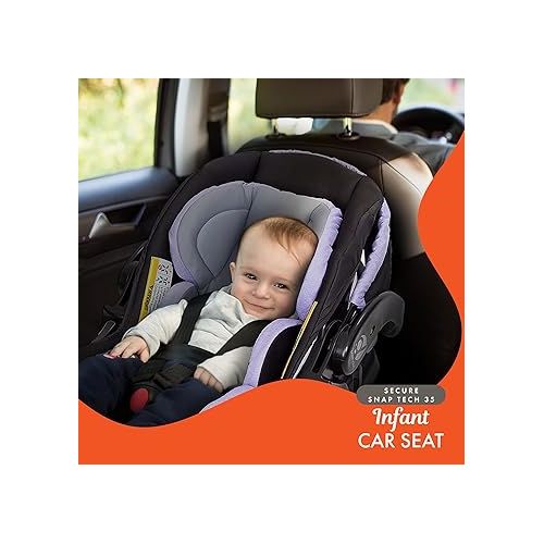  Baby Trend Secure Snap Tech 35 Infant Car Seat, Lavender Ice