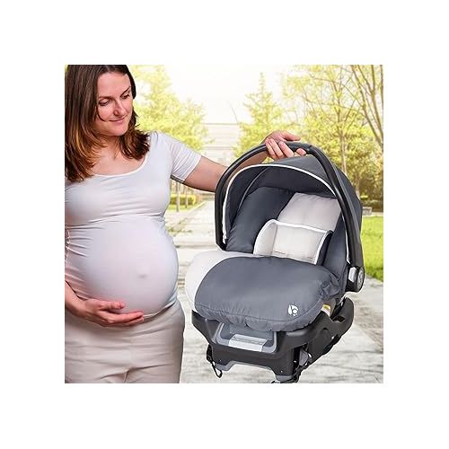  Baby Trend Ally Newborn Baby Infant Car Seat Carrier Travel System with Harness and Extra Cozy Cover for Babies Up to 35 Pounds, Gray Magnolia