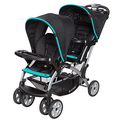  [아마존베스트]Baby Trend Sit n Stand Double Stroller, Optic Teal