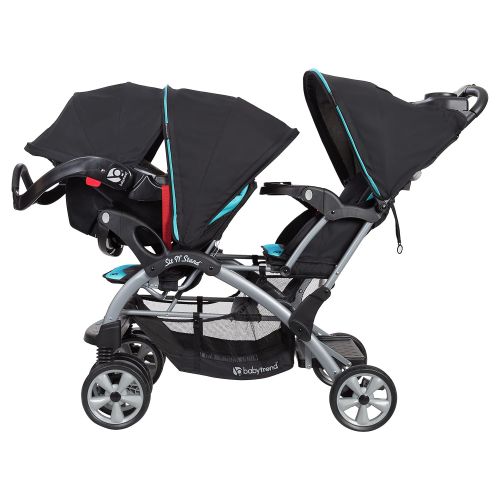  [아마존베스트]Baby Trend Sit n Stand Double Stroller, Optic Aqua