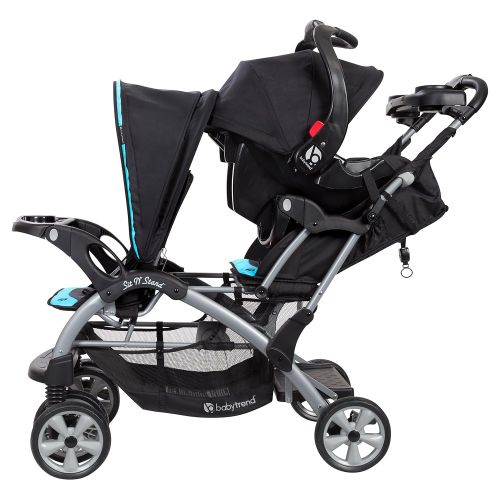  [아마존베스트]Baby Trend Sit n Stand Double Stroller, Optic Aqua