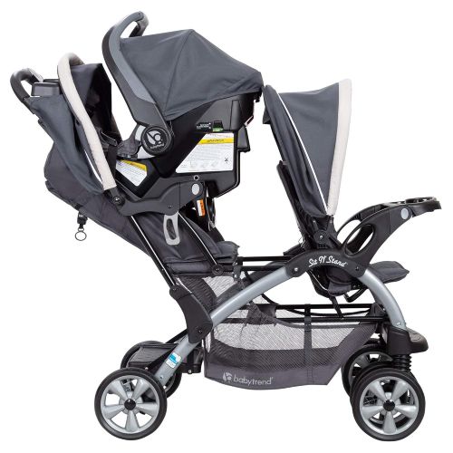  Baby Trend Sit N Stand Tandem Stroller + Infant Car Seat Travel System, Stormy