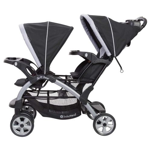  Baby Trend Sit N Stand Tandem Stroller + Car Seats (2) Travel System, Stormy