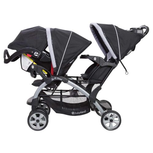  Baby Trend Sit N Stand Tandem Stroller + Car Seats (2) Travel System, Stormy