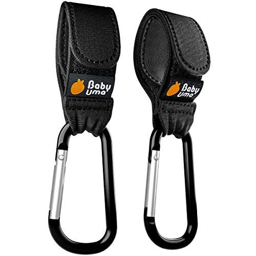  [아마존베스트]Stroller Hooks by Baby Uma - Black, 2 Pack