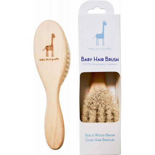  [아마존베스트]Baby blue giraffe Super Soft Baby Hair Brush by baby blue giraffe: 100% Made in Germany from All Natural Beech...